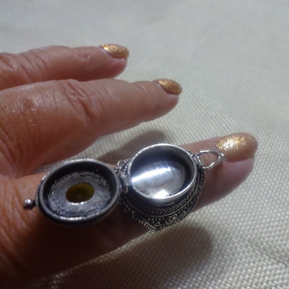 Whimsical "AMETHYST POISON BOX" Handmade Sterling Ring Size 9.5 #980A - Picture 2 of 4